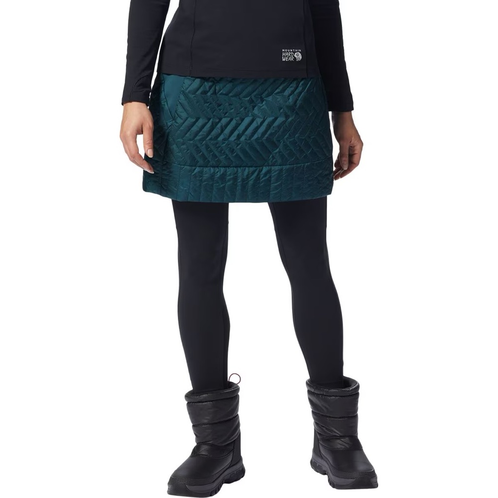 Mountain Hardwear Trekkin Insulated Mini Skirt in Marsh Teal Green Size Medium
